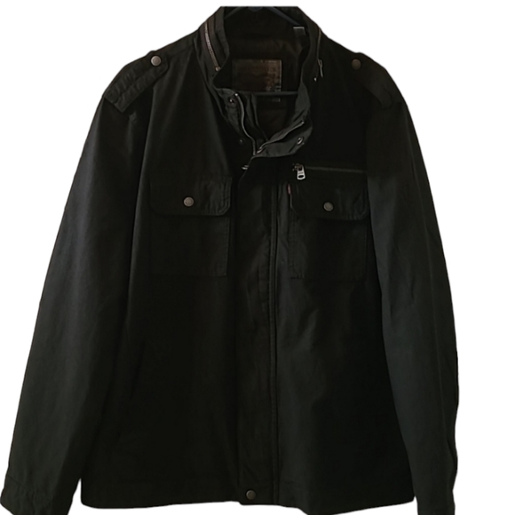 LEVIS MENS BLACK "BIKER" JACKET SIZE XL - Picture 3 of 16